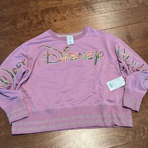 NWT Ladies Walt Disney World 50th Anniversary Cropped Sweatshirt (Large)